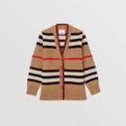 Burberry Burberry Childrens Icon Stripe Wool Cashmere Cardigan, Size: 10y