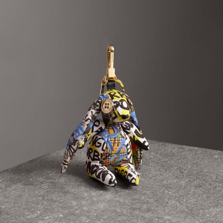 Burberry Burberry Vera The Hare Graffiti Print Cotton Charm, Yellow