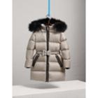 Burberry Burberry Down-filled Coat With Detachable Fox Fur-trimmed Hood, Size: 10y, Grey