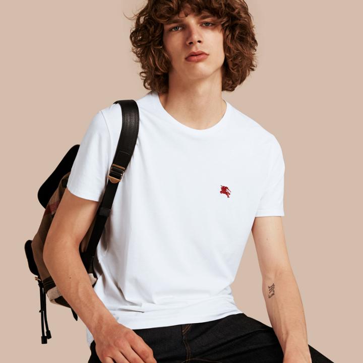 Burberry Burberry Liquid-soft Cotton T-shirt, White