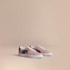 Burberry Burberry Beasts Print Leather Trainers, Size: 39.5, Pink