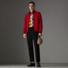 Burberry Burberry Slim Fit Tropical Gabardine Harrington Jacket, Size: 40, Red
