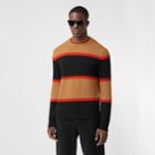 Burberry Burberry Striped Wool Cashmere Sweater, Black