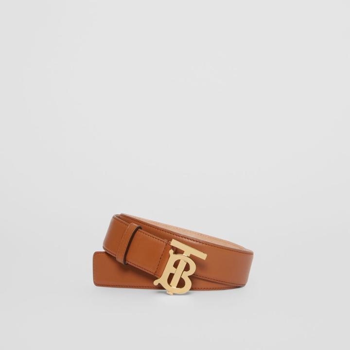 Burberry Burberry Monogram Motif Leather Belt, Brown
