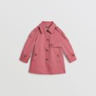 Burberry Burberry Childrens Showerproof Cotton Reconstructed Trench Coat, Size: 8y, Pink