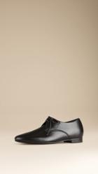 Burberry Burberry Childrens Leather Lace-up Shoes, Size: 35, Black