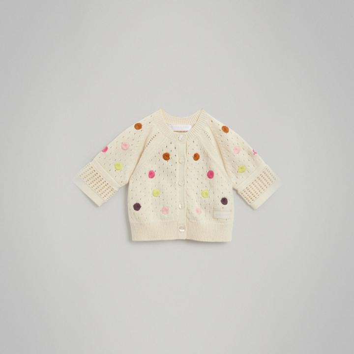 Burberry Burberry Embroidered Cotton Cashmere Cardigan, Size: 12m