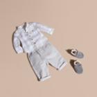 Burberry Burberry Washed Check Cotton Flannel Shirt, Size: 9m, Grey
