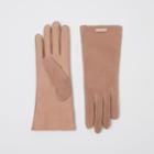 Burberry Burberry Shearling And Leather Gloves, Size: 7, Pink