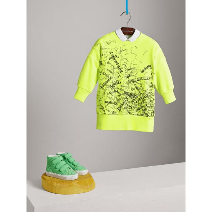 Burberry Burberry Doodle Print Cotton Jersey Sweater Dress, Size: 6y