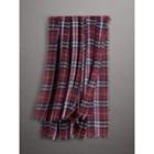 Burberry Burberry Check Modal And Wool Square Scarf, Red
