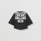 Burberry Burberry Logo Print Silk Twill Cape, Size: Os
