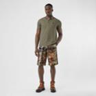 Burberry Burberry Camouflage Check Cotton Twill Tailored Shorts, Size: 40, Beige