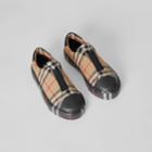 Burberry Burberry Childrens Contrast Check Slip-on Sneakers, Size: 28, Black