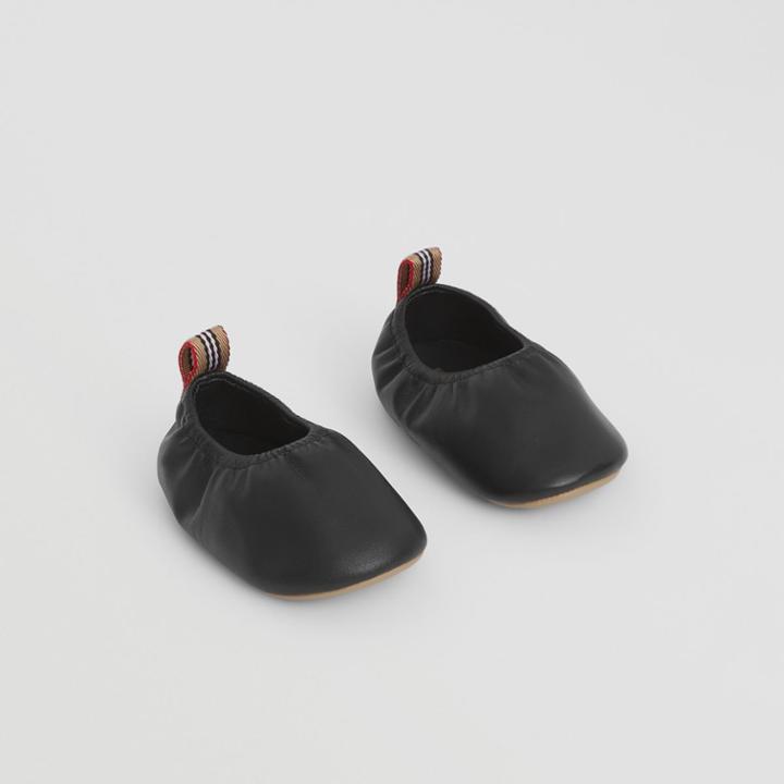 Burberry Burberry Childrens Icon Stripe Detail Ballerinas, Size: 2
