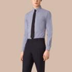 Burberry Burberry Slim Fit Button-down Collar Gingham Cotton Poplin Shirt, Size: 15, Blue