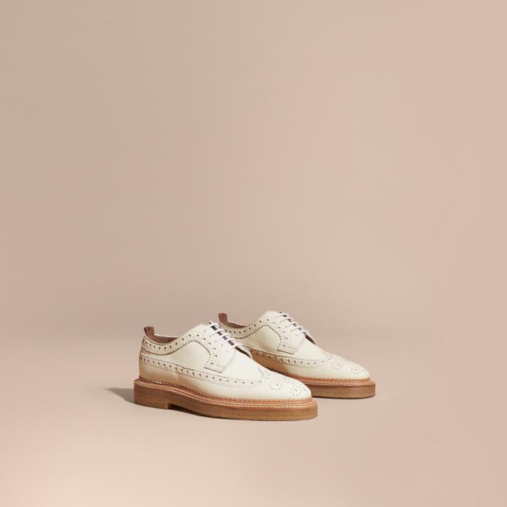 Burberry Burberry Leather Wingtip Brogues, Size: 42, White