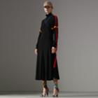 Burberry Burberry Colour Block Detail Jersey Turtleneck Dress, Size: 00, Black