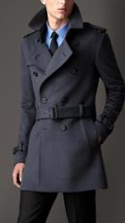 Burberry Mid-length Virgin Wool Cashmere Trench Coat