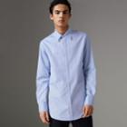 Burberry Burberry Embroidered Trim Cotton Oxford Shirt, Size: L