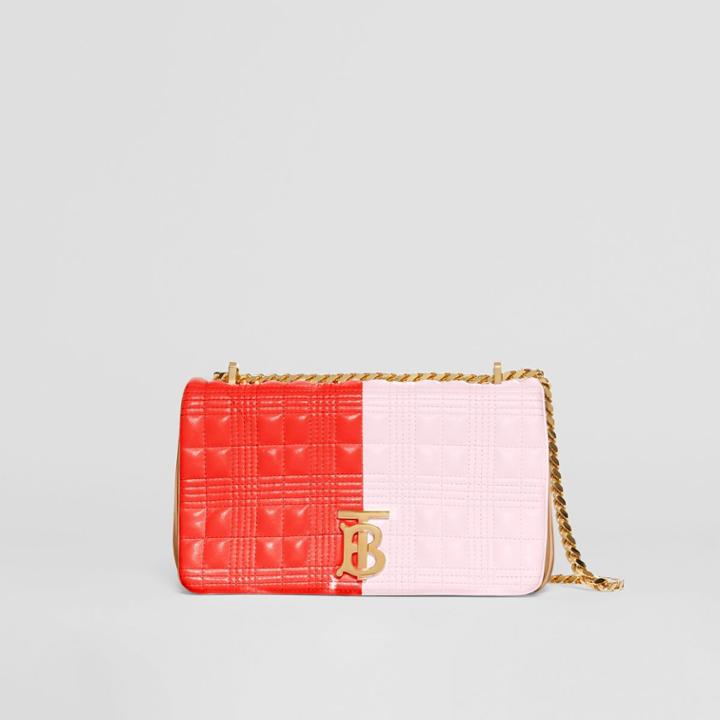 Burberry Burberry Small Quilted Tri-tone Lambskin Lola Bag, Red