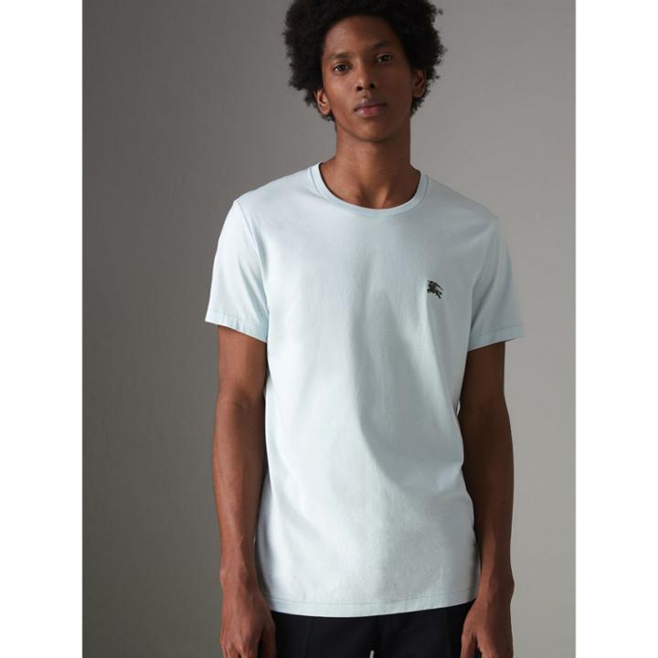 Burberry Burberry Cotton Jersey T-shirt, Size: Xxxl, Blue