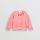 Burberry Burberry Childrens Stencil Logo Print Cotton Sweatshirt, Size: 4y, Pink