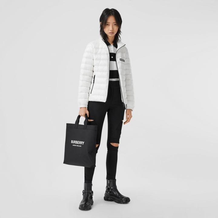 Burberry Burberry Logo Print Lightweight Puffer Jacket, Size: Xxs, White