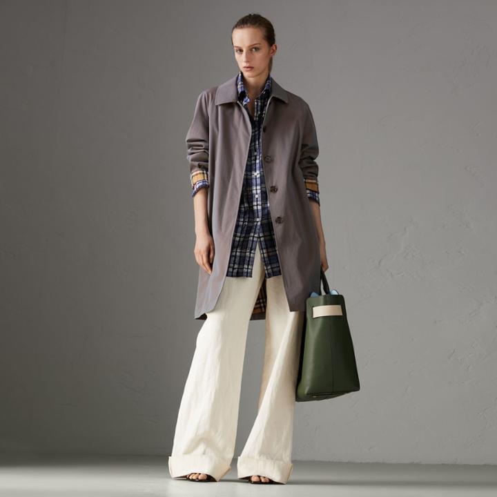 Burberry Burberry The Camden Car Coat, Size: 04, Purple