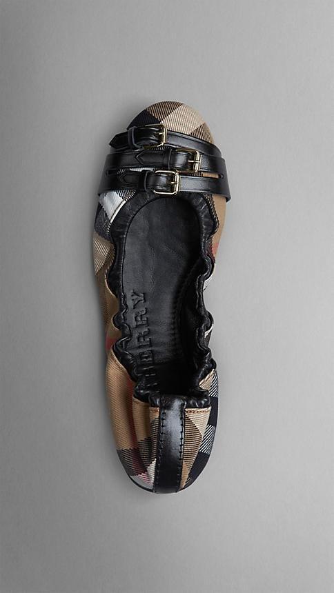 Burberry Bridle House Check Ballerinas
