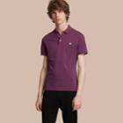 Burberry Burberry Cotton Piqu Polo Shirt, Size: M, Purple