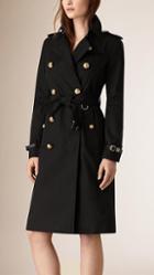 Burberry Military Button Cotton Gabardine Trench Coat