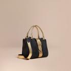 Burberry The Medium Buckle Tote In Suede And Snakeskin
