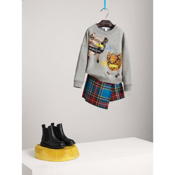 Burberry Burberry Creature Motif Cotton Sweatshirt, Size: 10y