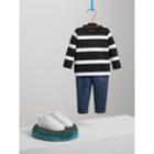 Burberry Burberry Long-sleeve Striped Cotton Top, Size: 2y, Black