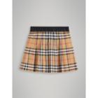 Burberry Burberry Pleated Vintage Check Cotton Skirt, Size: 6y