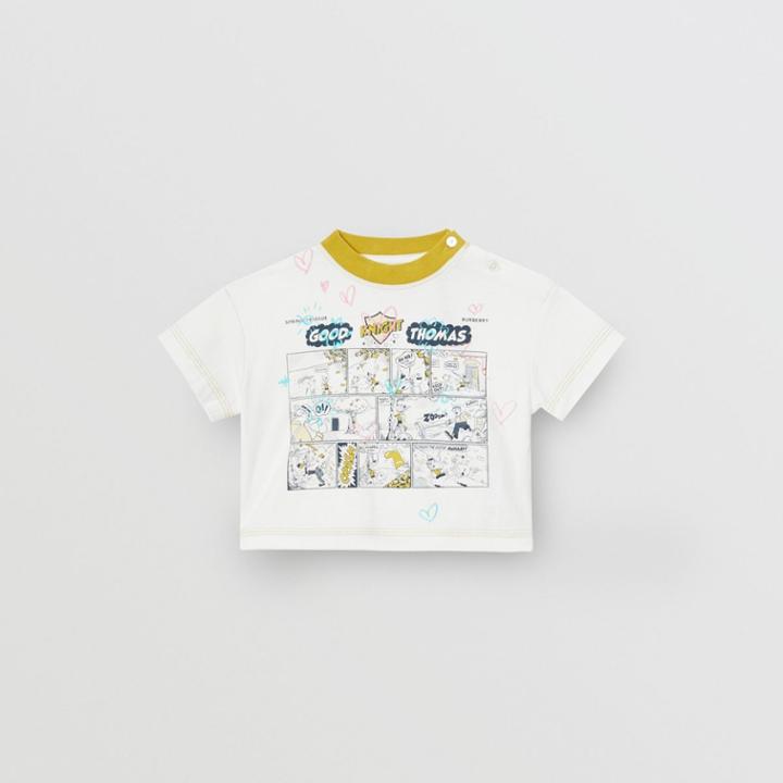 Burberry Burberry Childrens Comic Strip Print Cotton T-shirt, Size: 2y, Beige