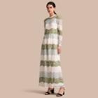 Burberry Burberry Floor-length Floral Lace Dress, Size: 00, Green
