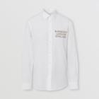 Burberry Burberry Logo Appliqu Stretch Cotton Poplin Shirt, Size: M