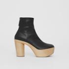 Burberry Burberry Lambskin And Wood Platform Boots, Size: 35