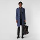 Burberry Burberry Wool Cashmere Tailored Coat, Size: 42, Blue