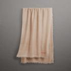 Burberry Burberry Embroidered Cashmere Cotton Scarf, Beige