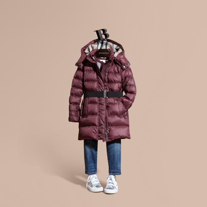 Burberry Burberry Showerproof Puffer Coat, Size: 4y, Purple