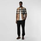 Burberry Burberry Check Stretch Cotton Poplin Shirt, Beige