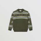 Burberry Burberry Childrens Fair Isle Wool Cashmere Jumper, Size: 10y