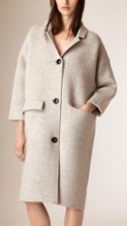 Burberry Brit Oversize Wool Cashmere Cardigan Coat