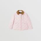 Burberry Burberry Childrens Corduroy Collar Diamond Quilted Jacket, Size: 12y