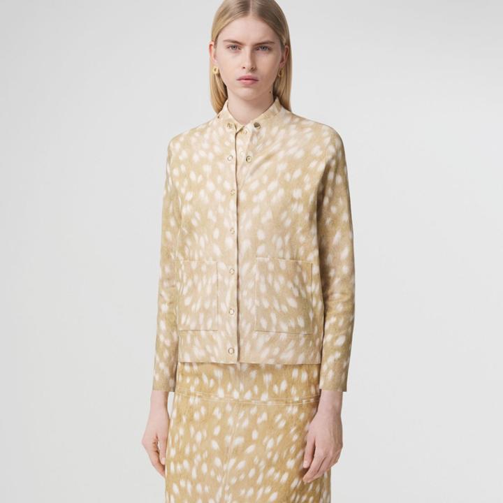 Burberry Burberry Deer Print Cotton Cashmere Blend Cardigan