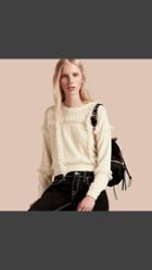 Burberry Fringed Cashmere Sweater