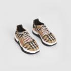 Burberry Burberry Childrens Logo Detail Vintage Check Cotton Sneakers, Size: 28, Beige